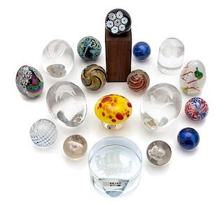 * A Miscellaneous Group of 19 Glass Objects