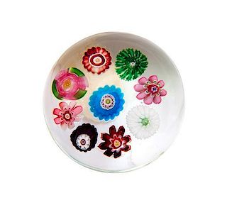 Clichy, France, 19TH CENTURY, a cabbage rose miniature paperweight