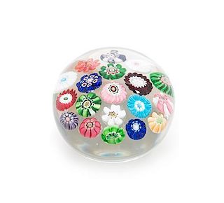 * Clichy, France, 19TH CENTURY, a spaced concentric millefiori paperweight