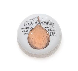 * An Antique American 'Jones McGuffey' Paperweight Diameter 3 1/2 inches