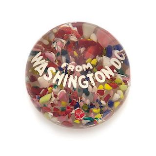 * An Antique American Washington D.C. Paperweight Diameter 3 inches