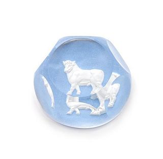 * Baccarat, , a zodiac sulphide paperweight
