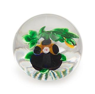 * Attributed to Baccarat , , a pansy paperweight