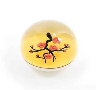 * Baccarat, , an apple blossom paperweight ed. 53/200