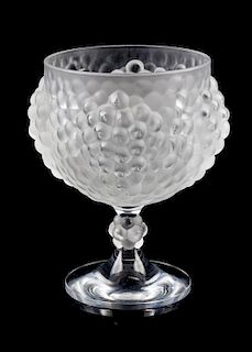 Lalique, , a frosted glass Antilles bowl