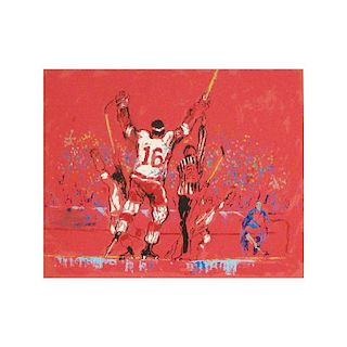 LeRoy Neiman "Red Goal 1973" Artists Proof Serigraph