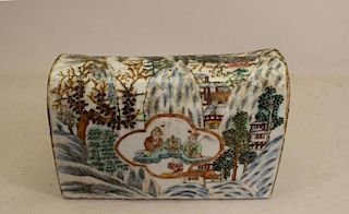 Chinese Qing Dynasty Porcelain Pillow