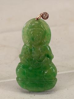 Figural Chinese Carved Stone Pendant