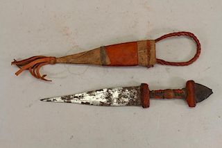 20th C. Tuareg Knife w/ Sheath