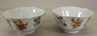 (2) Chinese Export Porcelain Cups, Signed