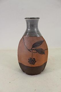 Chinese Glazed Pottery Floral Vase
