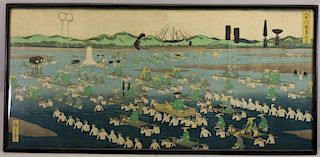 After HIroshige, Antique Japanese Woodblock