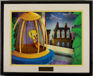 Disney Animated Moving 3D Cell, Tweety & Sylvester
