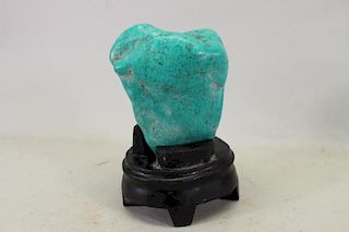 Turquoise Stone on Stand