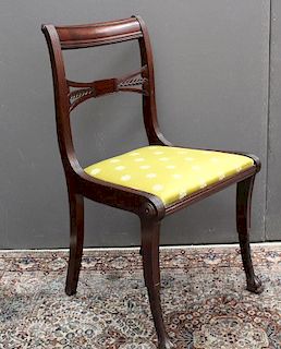 Antique Upholstered Mahogany Chair