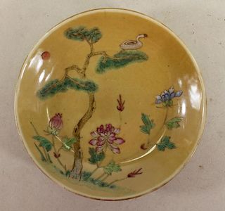 Antique Chinese Porcelain Dish, Signed