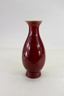 Chinese Ox Blood Glazed Vase (as is)