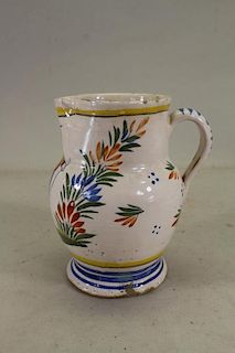 Antique Henriot Quimper Porcelain Pitcher