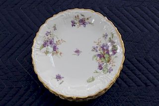 (9) French Limoges Floral Dishes