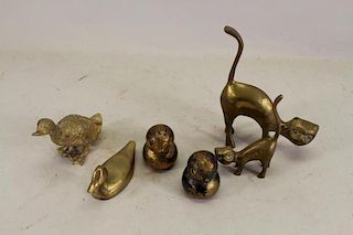 (6) Vintage Bronze Animals