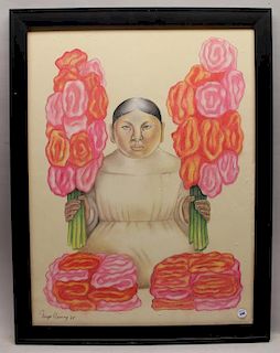 Attr. Diego Rivera "Vendedora de Flores"