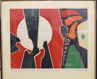Signed Vintage Abstract Lithograph