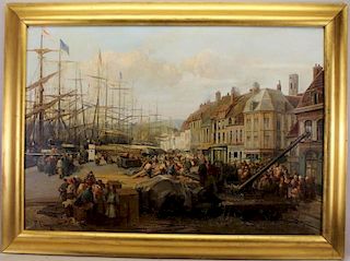 Paul Ling (Dutch, 19th C.) "Quay Des Hollandais"