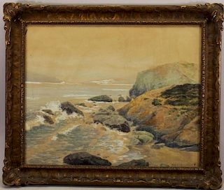 Early 20th C. California Coastal Scene, Signed
