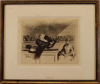 Honore Daumier (1808 - 1879) Etching
