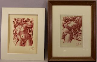 (2) Aristide Maillol Nude Prints