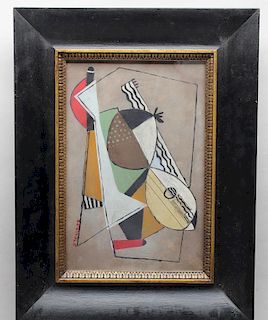 American School, Signed Abstract Composition
