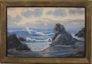Jan Driefer 20th C. Coastal Painting