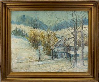 CJ Bertch 1926 New England Winter Landscape