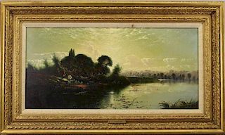 "River Landscape" Edwin Boddington Jr (1836-1905)