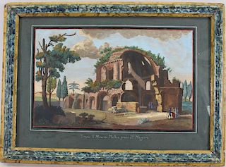 19th C. Painting of Ancient Roman Ruins