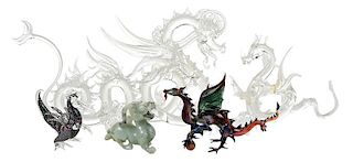 Six Dragon Figurines