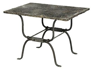 Fossil Top Iron Side Table