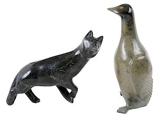 Two Inuit Animal Carvings