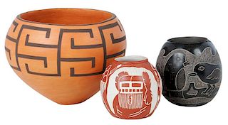 Three Small Southwestern Pottery Vessels