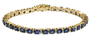 18kt. Sapphire & Diamond Bracelet