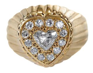 14kt. Gentleman's Diamond Ring