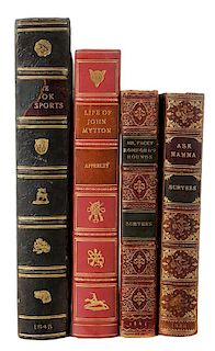 Eight Hunting Titles, Fine Leather Bindings