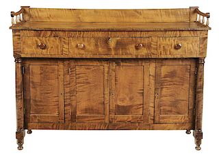 Southern Late Federal Figured Birch Sideboard