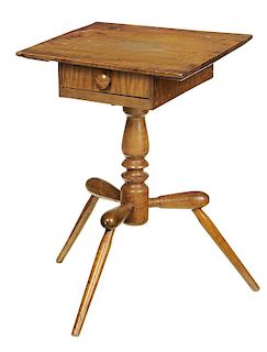American Shaker Tiger Maple Work Stand