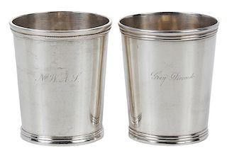 Two Coin Silver Mint Julep Cups