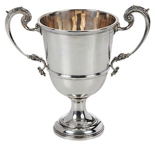 English Silver Two Handle Urn