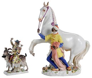 Two Meissen Figural Groups