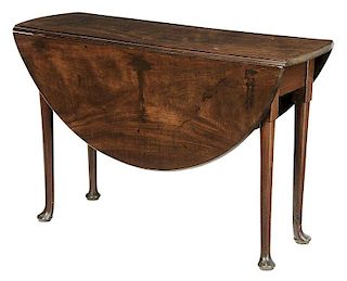 Queen Anne Solid Mahogany Drop Leaf Table