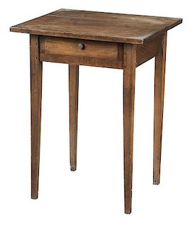 Southern Federal Style Walnut One Drawer Table