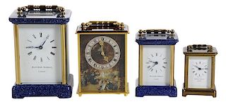 Four Modern Carriage Clocks